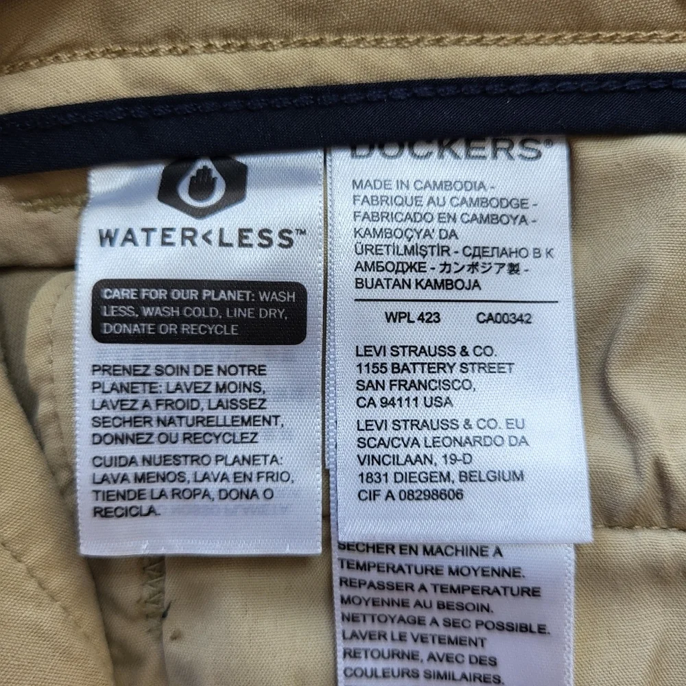 DOCKERS Comfort Knit Slim Fit Chinos | Tan | 38 x 34    (NWT) - Picture 10 of 12